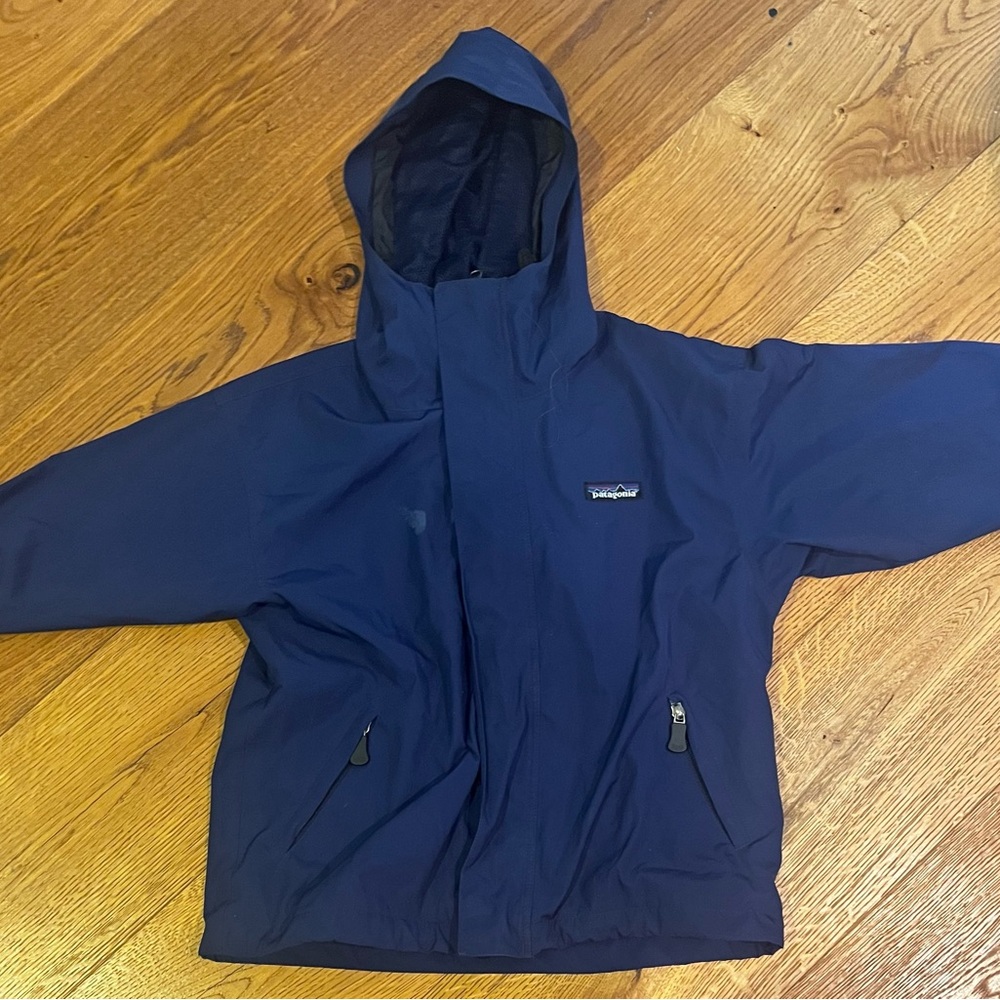 Patagonia Kids' Rain Jacket / Wind Breaker Hoody - Size XS - Vintage